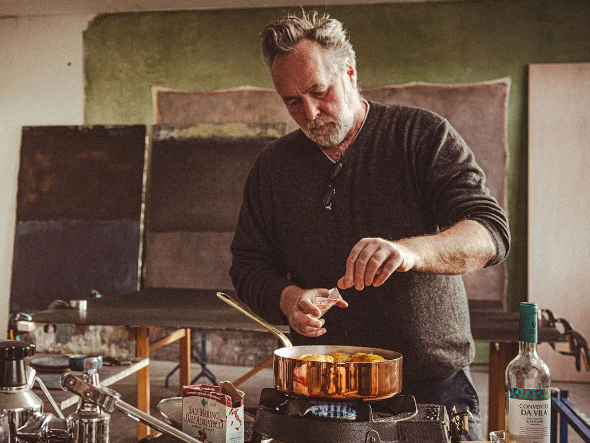 Food-Set mit Requisiten und Untergrund
